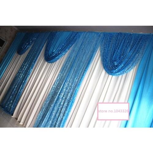 Double folding 10ft*20ft 3*6m wedding supply idea wall decoration Drapery curtain party event Backdrop