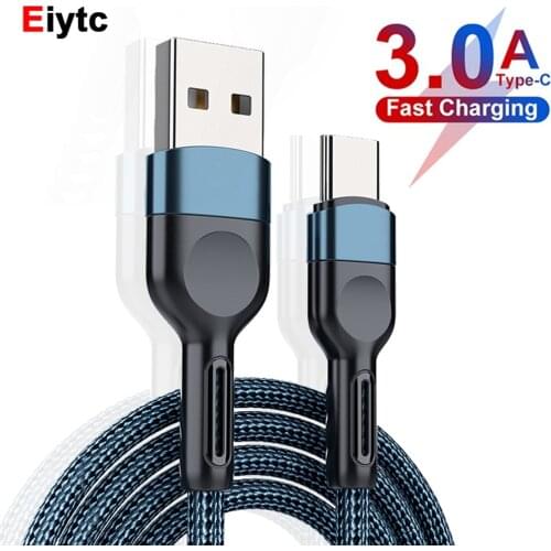 USB Type C Cable Data Charger For Samsung S10 Huawei Xiaomi Redmi Note 10 Fast Charging Long Wire 2m 1m Mobile Phone Cord USBC