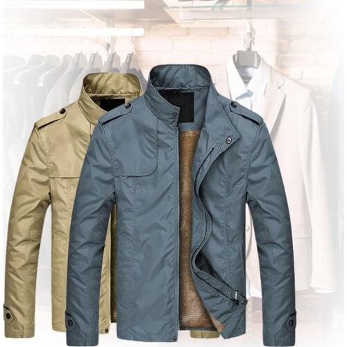 Autumn Winter Korean mens jacket Zipper Plush Thick Stand Collar jacket Plush Liner Faux Leather male baseball uniform M-4XL