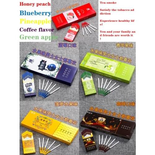 Hot Selling Tea Smoke Fruit Mixed Flavor Men and Women Health Cigarettes Do Not Contain Nicotine No Tobacco