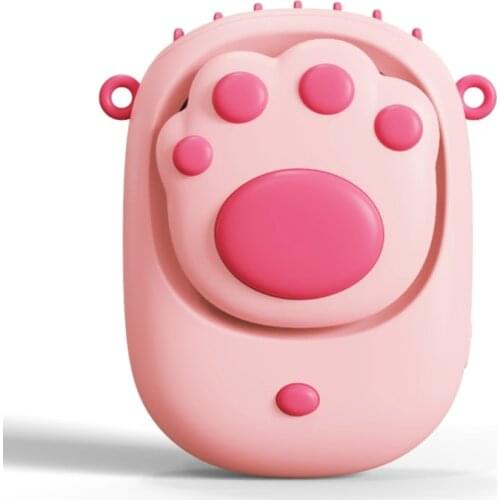 Cute Cat Paw Shape Hanging Neck Fan Portable Handheld USB Charging Small Air Cooler Multipurpose Creative Summer Retailsale