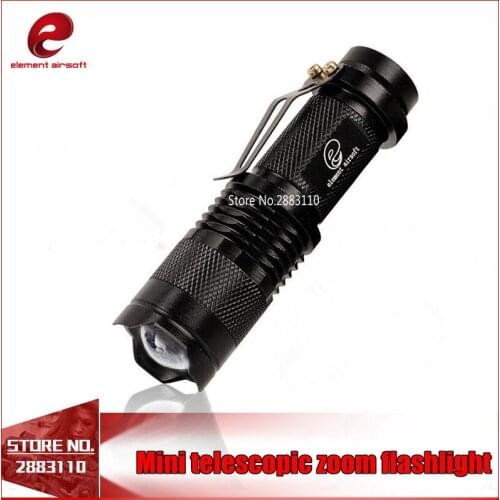 Element Airsoft Tactical Flashlight Mini Telescopic Zoom LED Weapon Lights Hunting Lamp Searchlight EX421