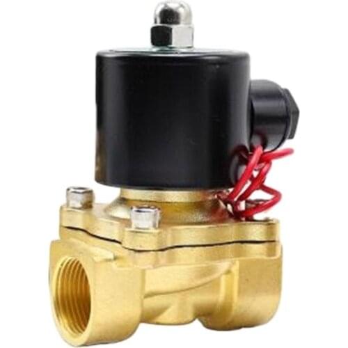 Copper body normally closed electromagnetic switch water valve does not heat AC220v electric 2 points 4 points 6 points 1 inch