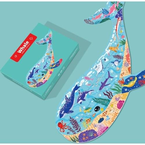 Montessori Cartoon puzzle Childrens Educational Toy Baby Early Education Multiple Shapes Puzzle Dinosaur Sea Animal Jigsaw Gift