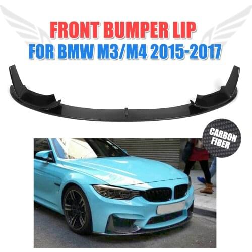 Front Lip Spoiler Chin for BMW F80 M3 F82 M4 Bumper 2015-2017 Carbon Fiber / FRP Front bumper guard Car Tuning Parts