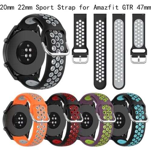 20mm 22mm Sport Strap for Amazfit GTR 47mm 42mm Smart Watch Band for Amazfit Bip/GTS Wrist Strap Bracelet for Huawei Watch GT2