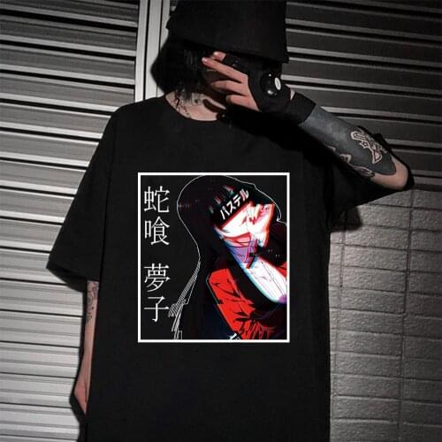 Anime Jabami Yumeko Shirt Japanese Harajuku Tops Loose Casual Summer Kakegurui Kawaii Short Sleeved T-Shirt
