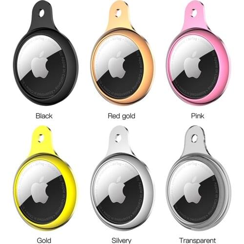 Silicone Protective Case Keychain Cover for Apple Airtags Locator Tracker Anti-lost Device Keychain Protective Sleeve Soft Hot