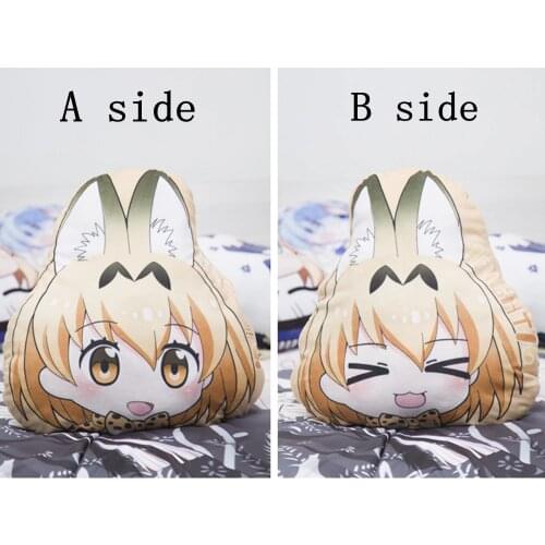 Anime JK Kemono Friends Leptailurus Serval Cat Cosplay Cute Plush Cushion Pillow Doll 50*58cm Warm Cartoon Toy Gift Home Decor