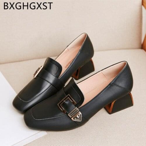 Vintage ladies black high heels women office shoes leather designer heels pumps womens shoes comfort mules high heel slippers