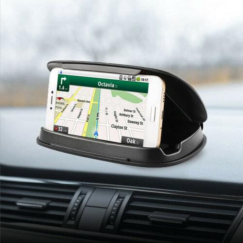 Dashboard Gps Phone Clip Universal Car Mount Phone Holder Stand Black Mobile Phone Bracket Clip-on Anti Slip Phone Holder
