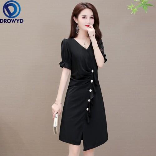 2021 Beach Mini Dress for Women Summer Fashion Short Sleeve Bodycon Black Dress Casual Elegant Boho Sexy Party Dresses Vestidos