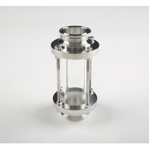 1.5" Tri Clamp Clover Flow Sight Glass Diopter Fit 38mm Pipe OD SUS 304 Stainless Steel Fitting Homebrew Diary Product