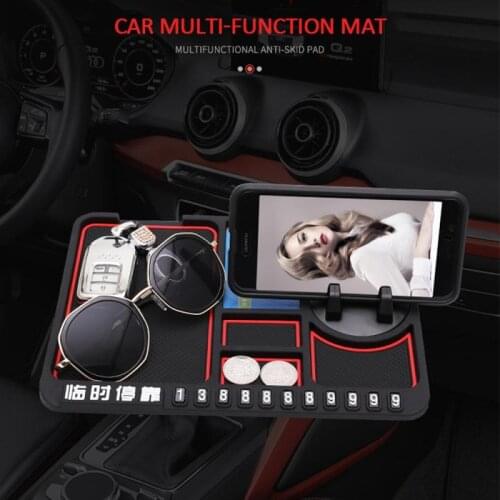 1Pcs Anti-skid Cushion Mobile Phone Bracket Of Vehicle Navigation Cushion Table Temporary Parking Number Plate Car accessories