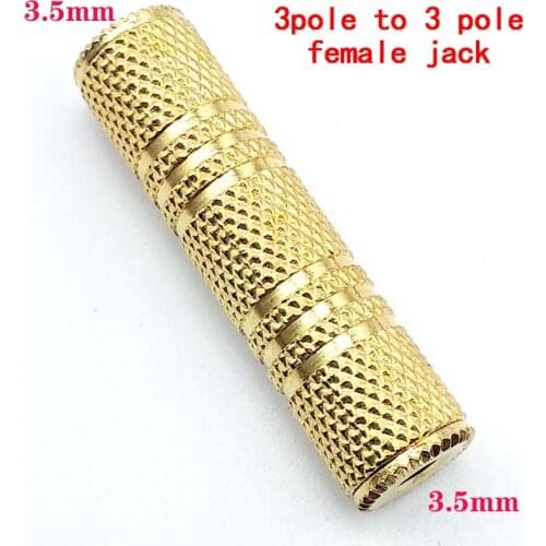 3.5mm Jack Female to 3.5 mm Female Connector F/F Stereo Audio Adapter Headphone Jack Coupler Adaptor Connector 2PC