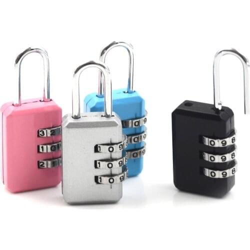 3 Digit Resettable Combination Padlock Coded Lock School Gym Locker Sheds