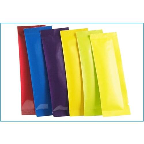 400pcs Small Elegant Color Aluminum Foil Open Top Bag Honey Powder Flour Trial Packaging Bag Heat Sealing Foil Bags