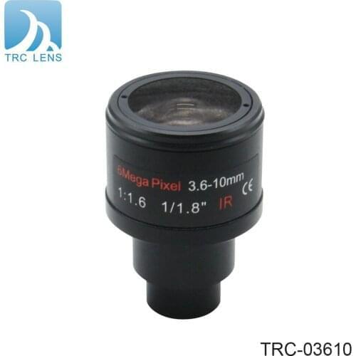 6MP High Resolution Manual Zoom 3.6-10mm Varifocal Lens Fixed Iris D14 Mount IR lens for CCTV IP Cameras analog usb cameras