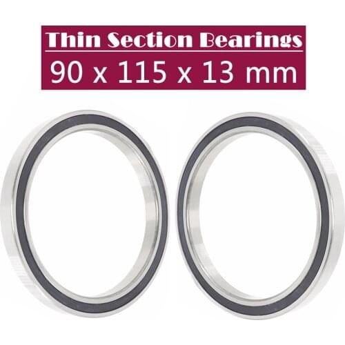 6818 2RS ABEC-1 (2PCS) 90x115x13MM Metric Thin Section Bearings 61818 RS 6818RS