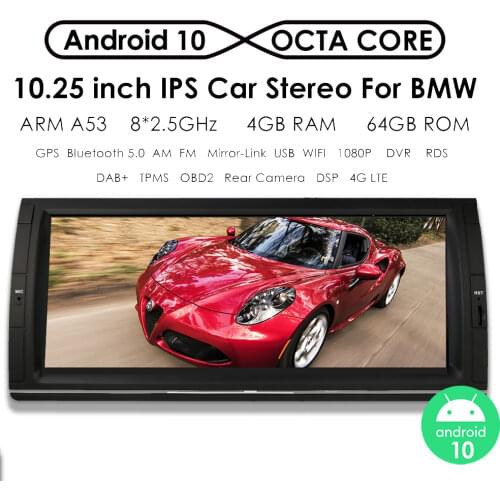 Android 10 Car Auto Radio GPS Navi For Bmw 5 E53 E39 X5 M5 E38 Video Stereo Multimedia Player DSP BT RDS USB 4G 64G WIFI Canbus