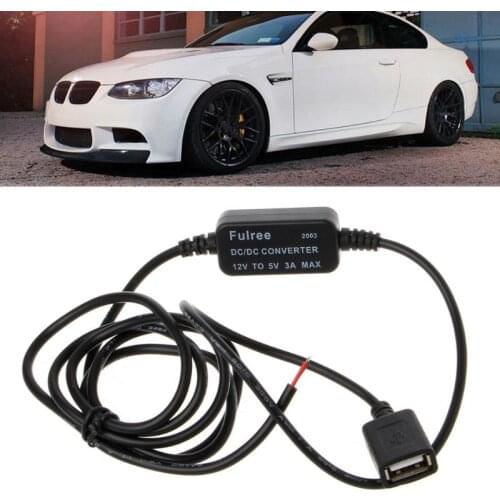 Car Charger USB Female Plug 12V to 5V 3A Power Supply Converter For PDA DVR Camcorder