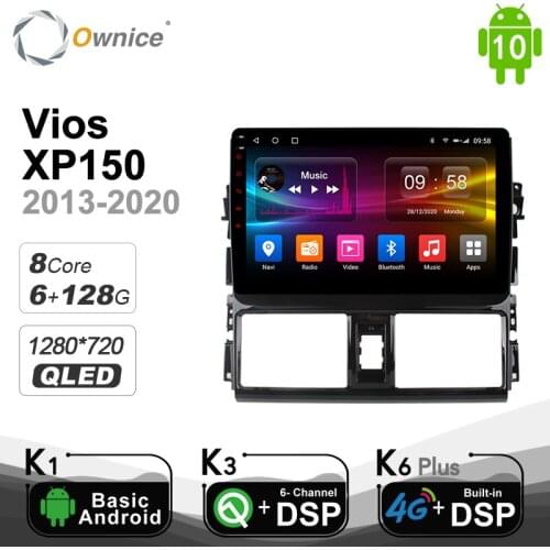 Ownice PX6 DSP Android 10.0 6G + 128GB Car DVD Player Autoradio 1280*720 Navigation GPS For Toyota Vios XP150 2013-2020 Radio