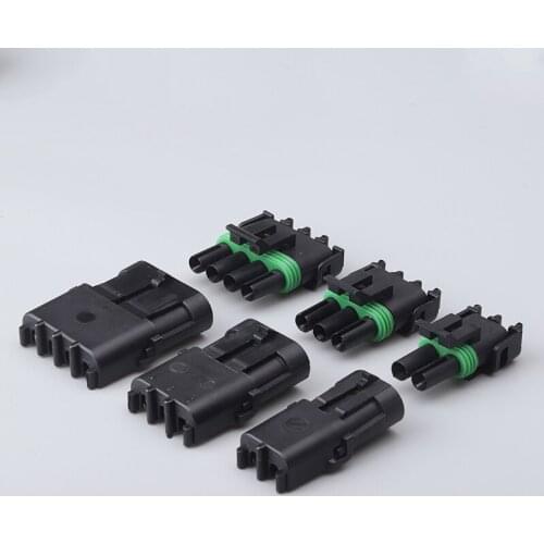 1set Vehicle waterproof connector 1 hole 2 core 3 core 4 hole 6P car waterproof plug male and female mother plug