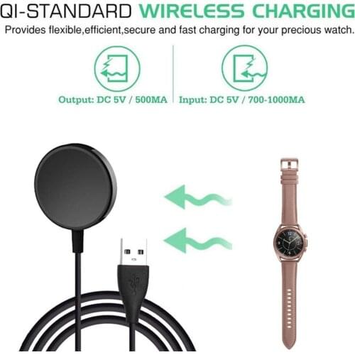 Ipega Charger wireless for Samsung Galaxy Watch 3 charging adapter pad USB Charging Cable induction charger for smartwatch thin