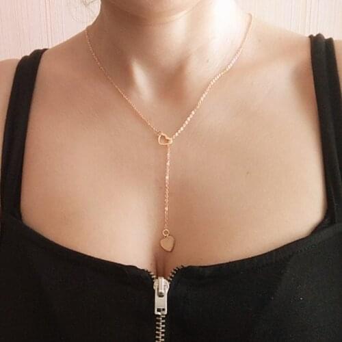 Heart Chain Link Necklace For Women Chain Charm Pendants Necklaces 2020 New Fashion Jewelry Gift