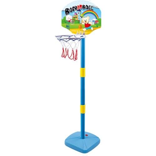 Kids Basketball Playing Set Outdoor Sport Adjustable Stand Basket Holder Hoop Goal Game Mini Indoor Boy Kids Yard Game Toys