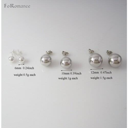 Foromance/ NEW 3 SIZES AVAILABLE 6MM 10MM 12MM /0.24inch 0.39" 0.47" ROUND BALL SHAPED - WHITE GOLD GP BUTTERFLY STOPPER