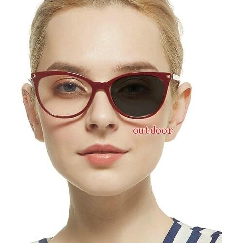 Cat Photochromic Reading Glasses for women Hyperopia Presbyopia round with diopters Presbyopia Glasses Sunglasses NX