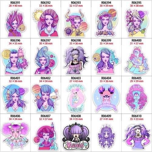 Gothic beautiful Girl 30pcs/lot Planar Resins DIY Craft for Hair Bows DIY Handmade Materials R0639 R0640 R06410