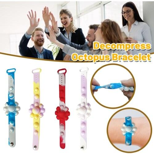 Guffo Fidget Toys Stress Reliever Sensory Silicone Squ-eeze Toys With Dimple Bubble Antistress Toy Kids Adults