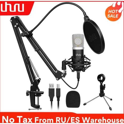 UHURU UM925 USB Computer Microphone Kit Professional Streaming 25mm Large Diaphragm Condenser Studio Mic for YouTube Podcast