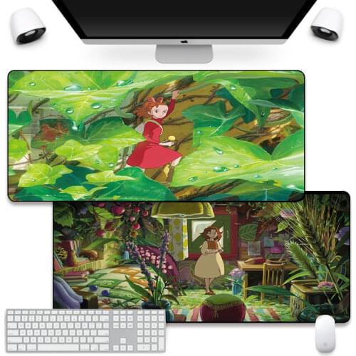 40*90CM Anime Chiisana Arrietty Mouse Pad Comtuper DeskMat LargeMousepad Carpet Gaming Accessoroes Laptop Gamer Keyboard MausMat