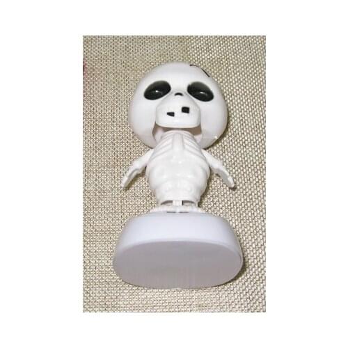 Solar skeleton doll Shake Head To Furnishing Articles Vehicle Interior Lovely Flowers Car Solar Skeleton Decoration