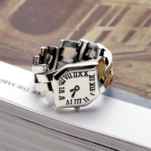 Miuoxion Wholesale Retro Geometric Watch Ring Fashion Personality Jewelry For Women Feature Namour Charm Gift All Seasons