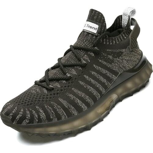 High Quality Men Running Shoes Breathable Lace-up Stripes Men Jogging Sneakers Air Mesh Althletic Sport Shoes Tzapatos De Hombre