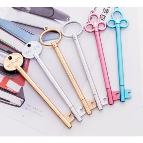Gel Pen Set Key Kawaii School Supplies Office Stationary Photo Album Kawaii Pens School Stationery Wedding Favor Gift SN1230