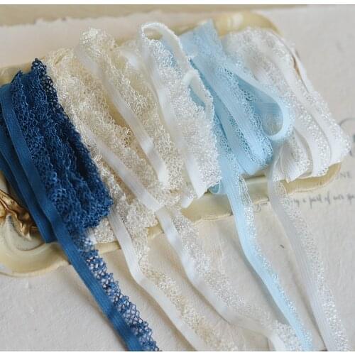 Small Wide 2.7cm 5meters/lot Dark Silver Grey Pure Cotton Embroidered Lace Trim Hollow out Flower Material Single Side X801