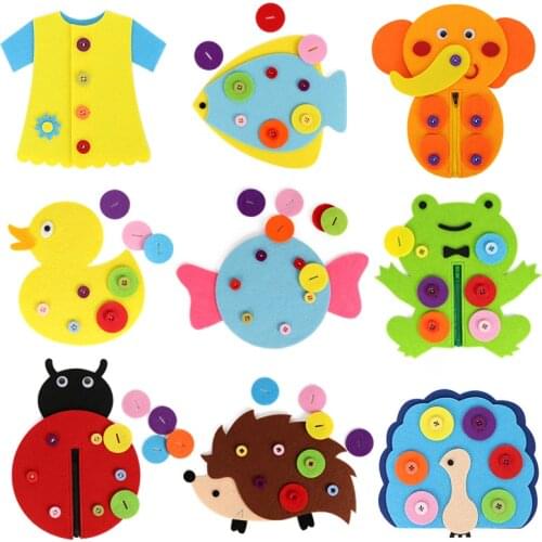Forest Animals Theme DIY Fabric Material Package Kids Educational Toy Child Handmade Making Cloth Nonwoven Cutting Felt Material