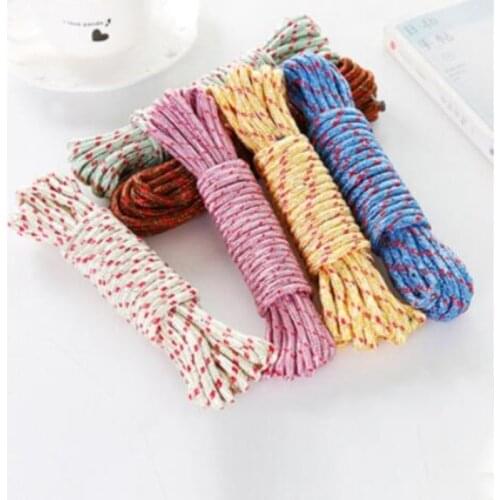 Nylon Rope Line Prevent slippery 10m Hangers Racks Clotheslines Outdoor Use 5pcs