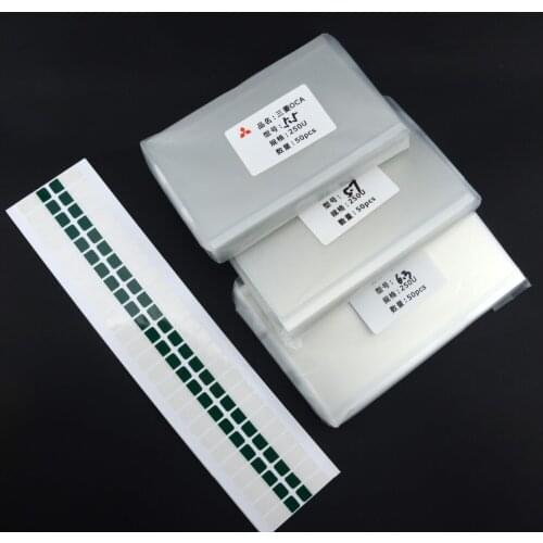 50PCS 250um OCA 6.2 6.4 6.8 7 inch OCA Optical Clear Adhesive Glue Touch Screen Glass Lens Repair Film+Easy Tear