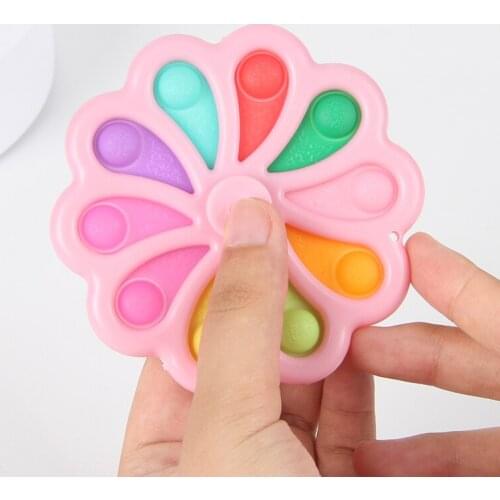 Hot Push Bubble Pop Fidget Toys Keychain Simple Dimple Hand Fidget Pop Spinner AntiStress Children Funny Fidget Adult Toys Gift
