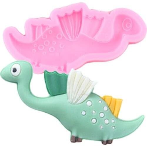 3D Dinosaur Silicone Molds Animals Chocolate Baby Birthday Fondant Cake Decorating Tools Cookie Baking Candy Clay Moulds