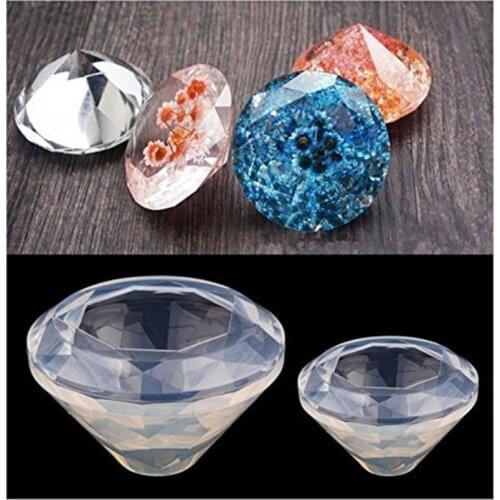 1PC Diamond Transparent Dried Flower Decorative UV Resin Mold Liquid Silicone Molds for Making Jewelry Handcraft Pendant Tools