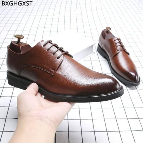 Oxford Dress Shoes Mens Fashion Black Party Shoes for Men 2021 Oxford Leather Shoes Men Formal Chaussure Homme Zapatos De Hombre