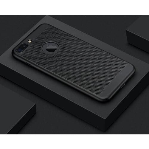 Ultra Slim Grid Heat Dissipation Breathable Phone Case For iPhone 7 8 6 6S Plus 5 5S SE X XS MAX XR Matte Shockproof Hard Cover