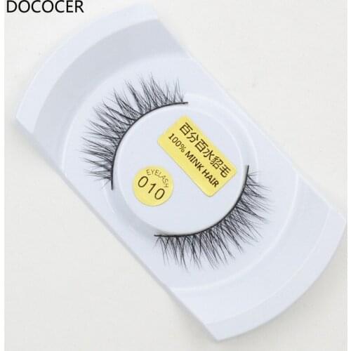1 Pair 100% Real Mink Natural Thick False Fake Eyelashes Eye Lashes Makeup Extension Beauty Tools 010